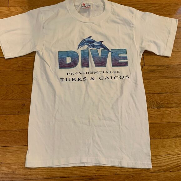 Vintage United Sports Activewear Mens White Graphic Print Pullover T Shirt Small - Picture 1 of 4